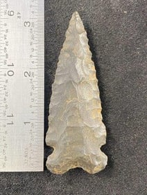3 & 1/4" Hickory Ridge from Missouri Indian Artifact Arrowhead