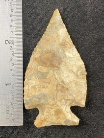 2 & 3/4" Afton from Missouri Indian Artifact Arrowhead