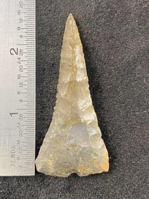2 & 1/2" Drill from Missouri Indian Artifact Arrowhead
