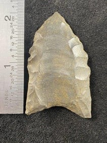 2 & 1/4" Clovis from Missouri Indian Artifact Arrowhead