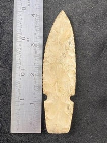 4" Knotched Agate Basin from Missouri Indian Artifact Arrowhead