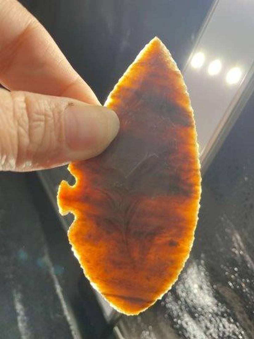 3 & 5/8" Corner Notch from Texas Indian Artifact Arrowhead (1 of 4)