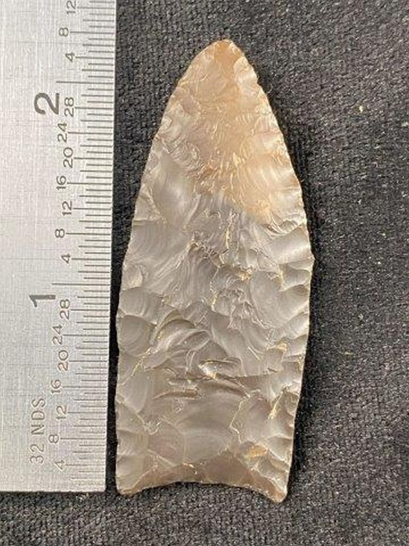 2 & 1/4" Clovis from Missouri Indian Artifact Arrowhead (1 of 3)