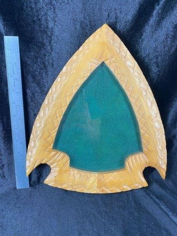 Very Nice Wooden Display Case in shape of Arrowhead (1 of 2)