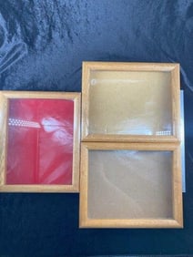 3 Wooden Display Cases