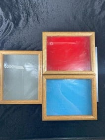 3 Wooden Display Cases