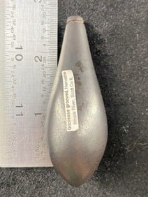 Glicrease Grooved Hematite Plummet from Illinois River, Scott County, Illinois Indian Artifact