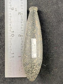 Elm Point Plummet made of Diorite Granite from Henry County, Indiana Indian Artifact Arrowhead