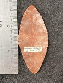 Waubesa ht Galena from La Crosse County, Wisconsin Indian Artifact Arrowhead