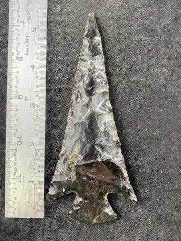 5 & 3/8" Black Obsidian Arrowhead from the Columbian River in Oregon Indian Artifact Arrowhead (1 of 4)
