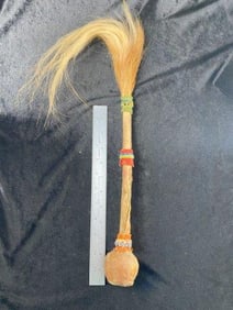 Small Beaded War Club Indian Artifact Arrowhead