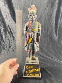 Cast iron Old Honesty 5 ? Cigar Indian Artifact Arrowhead