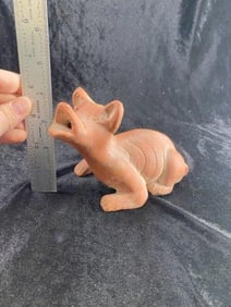 Pre-Columbian Pottery Dog from Mexico. Ex - Ralph Guy of Burlington, Iowa. In Who's Who in Indian