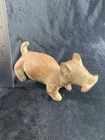 Pre-Columbian Pottery Dog from Mexico broken & glued. Ex - Ralph Guy of Burlington, Iowa. In Who's