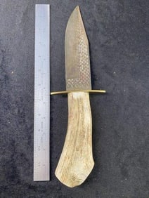 Bowie Knife made out of a File with Stage Handle 12" Indian Artifact Arrowhead