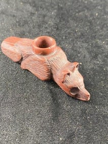 Bear Catlinite Pipe Indian Artifact Arrowhead