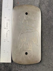 Engraved Gorget from Tennessee Indian Artifact Arrowhead