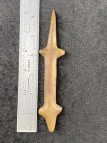 6 & 1/4" Polished Stone Lizard Effigy from Ohio Indian Artifact Arrowhead