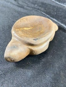 Stone Turtle Efiigy Paint Bowl from Tennessee Indian Artifact Arrowhead