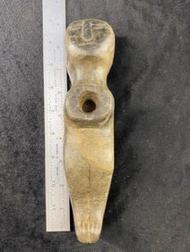 Stone Human Effigy Pipe from Tennessee Indian Artifact Arrowhead