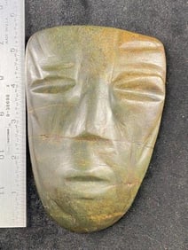 Stone Human Face Effigy from Tennessee Indian Artifact Arrowhead