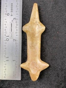 3 & 3/4" Polished Stone Flint Lizard Effigy from Ohio Indian Artifact Arrowhead