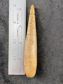 Engraved Plummet from Tennessee Indian Artifact Arrowhead