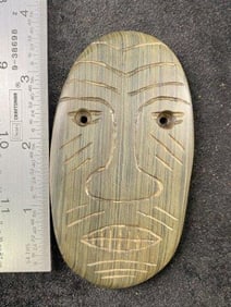 Slate Human Engraved Pendant from Ohio Indian Artifact Arrowhead