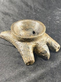 Turtle Effigy Stone Chiefs Pipe. Each Leg is a Pipe Stem from Tennessee Indian Artifact Arrowhead