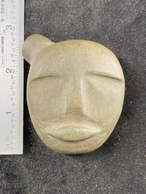 Stone Human Face Effigy from Tennessee Indian Artifact Arrowhead