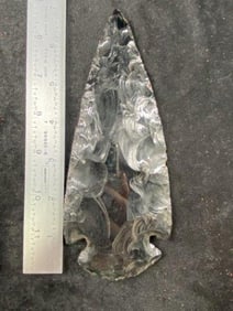 Large Obsidian Point Indian Artifact Arrowhead