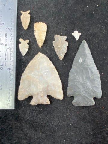 5 Arrow Points & 2 Extra Nice Arrowheads (1 of 1)