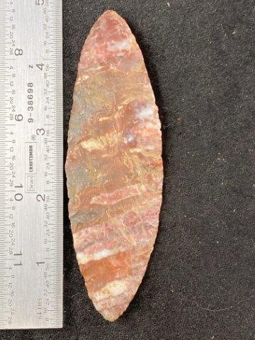 Harahay Knife Reproduction made out of Alibates Chert, being sold as reproduction: KEY WORDS: INDIAN ARTIFACT ARTIFACTS ARROWHEAD ARROWHEADS NATIVE AMERICAN MISSISSIPPIAN QUAPAW CADDO POTTERY COINS MORGAN DOLLAR PEACE DOLLAR SILVER COINS Arkansas. Now taking in consignments for pre-