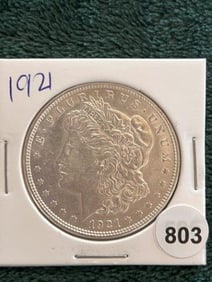 1921 Morgan Silver Dollar Coin