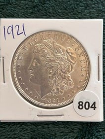 1921 Morgan Silver Dollar Coin