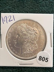 1921 Morgan Silver Dollar Coin