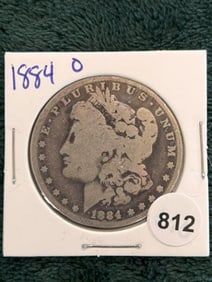 1884 O Morgan Silver Dollar Coin