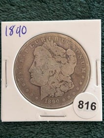 1890 Morgan Silver Dollar Coin