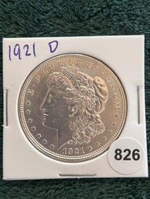 1921 D Morgan Silver Dollar Coin