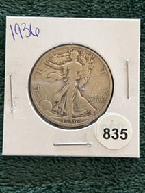 1936 Walking Liberty Half Dollar Silver Coin