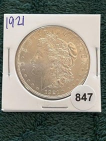 1921 Morgan Silver Dollar Coin