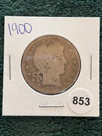 1900 Barber Half Dollar Silver Coin