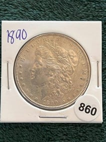 1890 Morgan Silver Dollar Coin