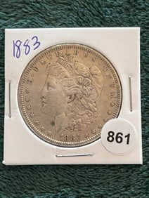 1883 Morgan Silver Dollar Coin