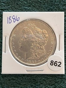 1886 Morgan Silver Dollar Coin