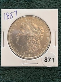 1887 Morgan Silver Dollar Coin