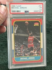 1986 Fleer Michael Jordan Rookie Card Baskettball Card