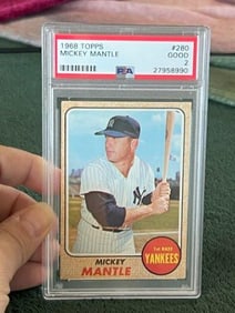 1968 Topps Mickey Mantle Baseball Card