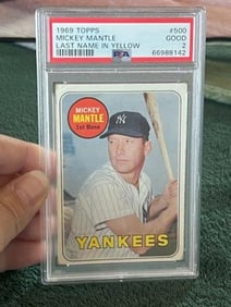 1969 Topps Mickey Mantle Baseball Card