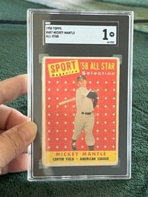 1958 Topps Mickey Mantle Baseball Card